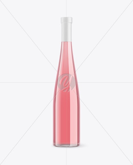Download Clear Glass Pink Wine Bottle With Golden Wire Mockup Yellowimages Free Psd Mockup Templates PSD Mockup Templates
