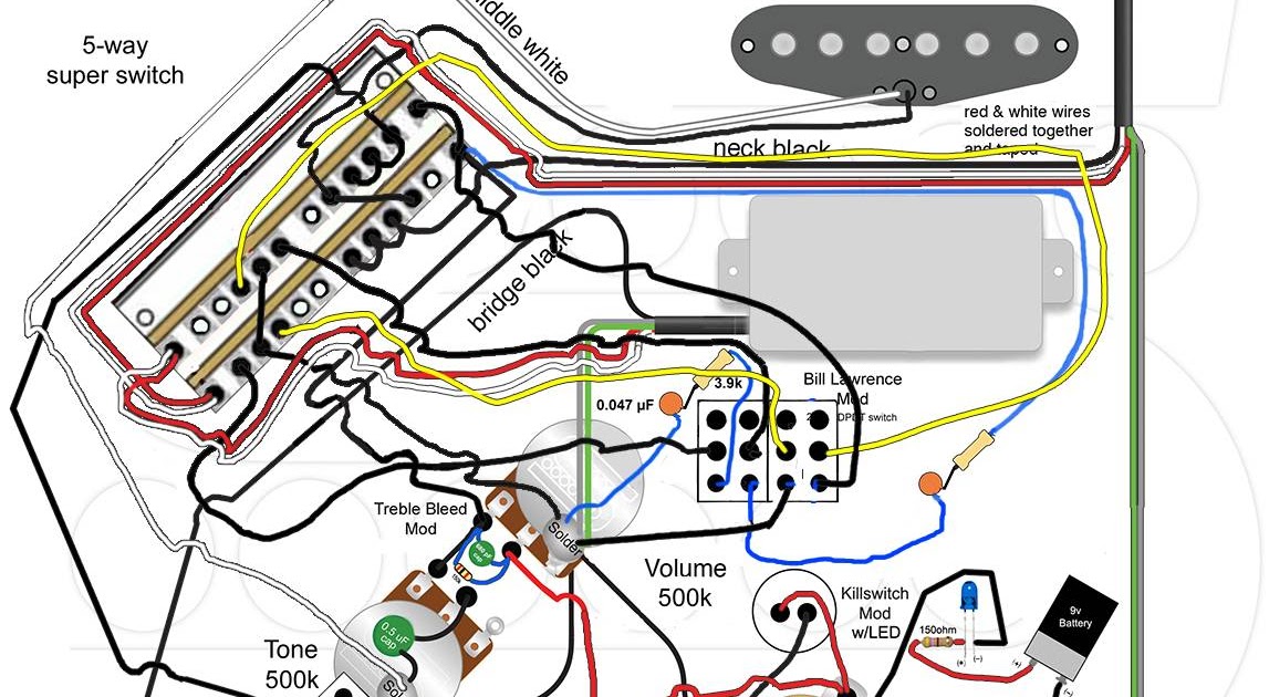 Wiring Diagram 1 Humbucker 1 Volume 1 Tone - MERYUSKASTHINGS
