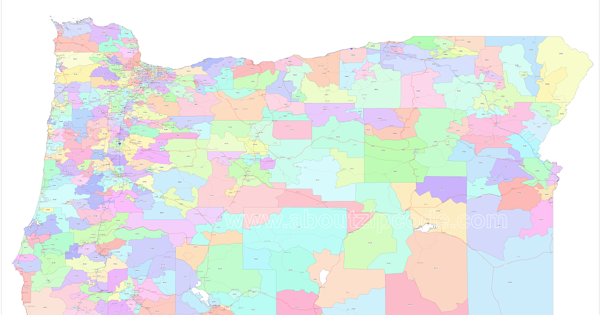 Eugene Oregon Zip Code Map Map Of World
