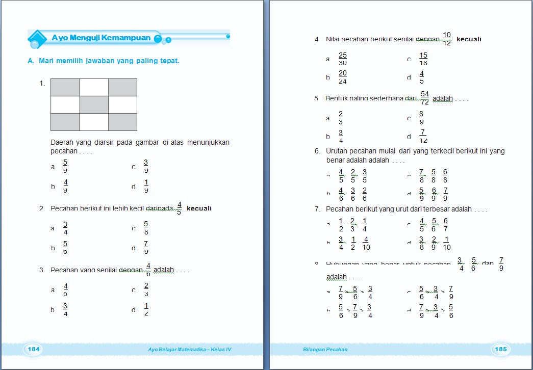Ayo Belajar pelajaran matematika kelas 3 pecahan