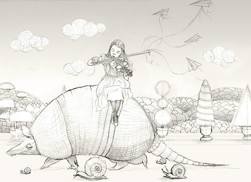 WIP - Armadillo Dream (rough sketch 5)