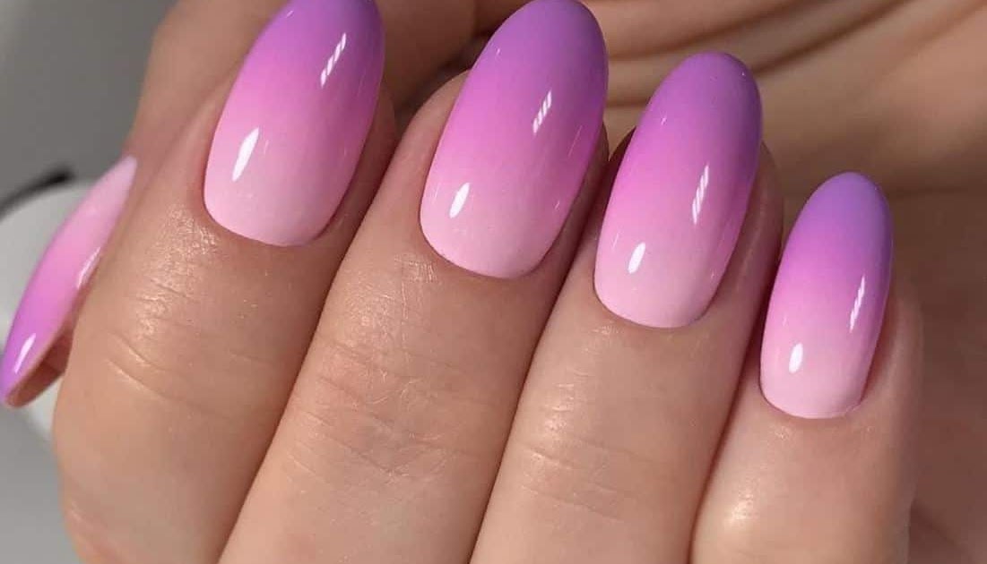 White And Pink Ombre Gel Nails