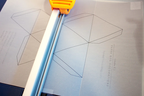 creasing template on paper