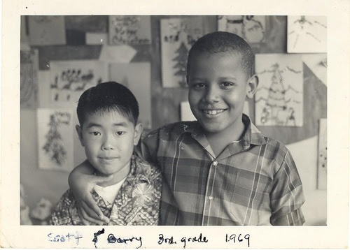 Pictured:  “Scott & Barry, 3rd grade 1969” Punahou School in 
Hawaii.