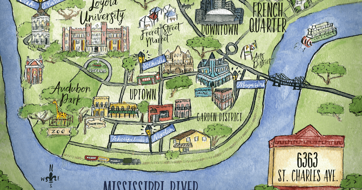 Loyola New Orleans Campus Map map of interstate