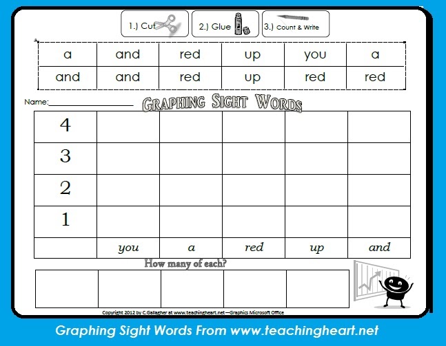Classroom Freebies Graphing Sight Words