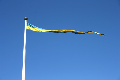 Thin yellow and blue flag