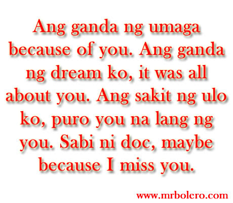 For love message tagalog my Love Letter