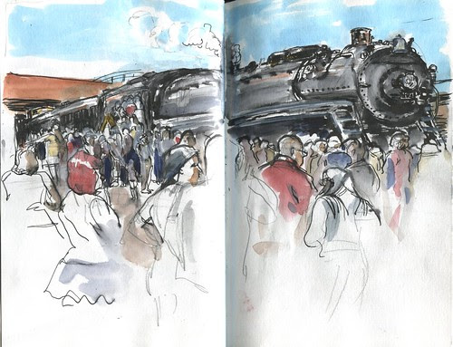 SketchCrawl - Union Station, National Train Day