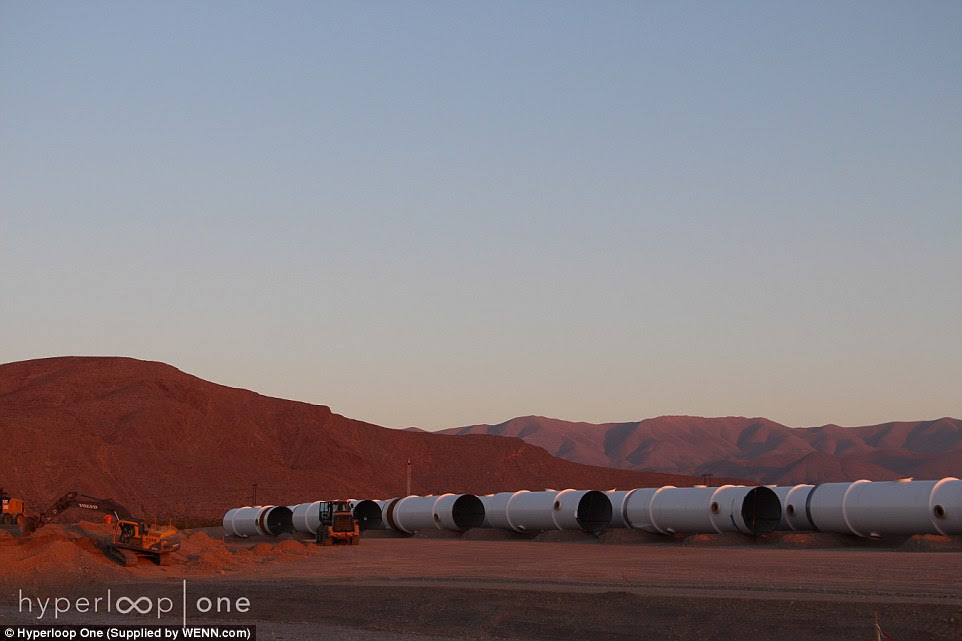 Hyperloop is a proposed method of travel that would transport people at 740mph (1,200km/h) between distant locations 