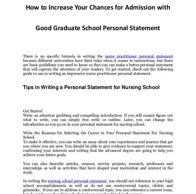 Admission essay for nursing school