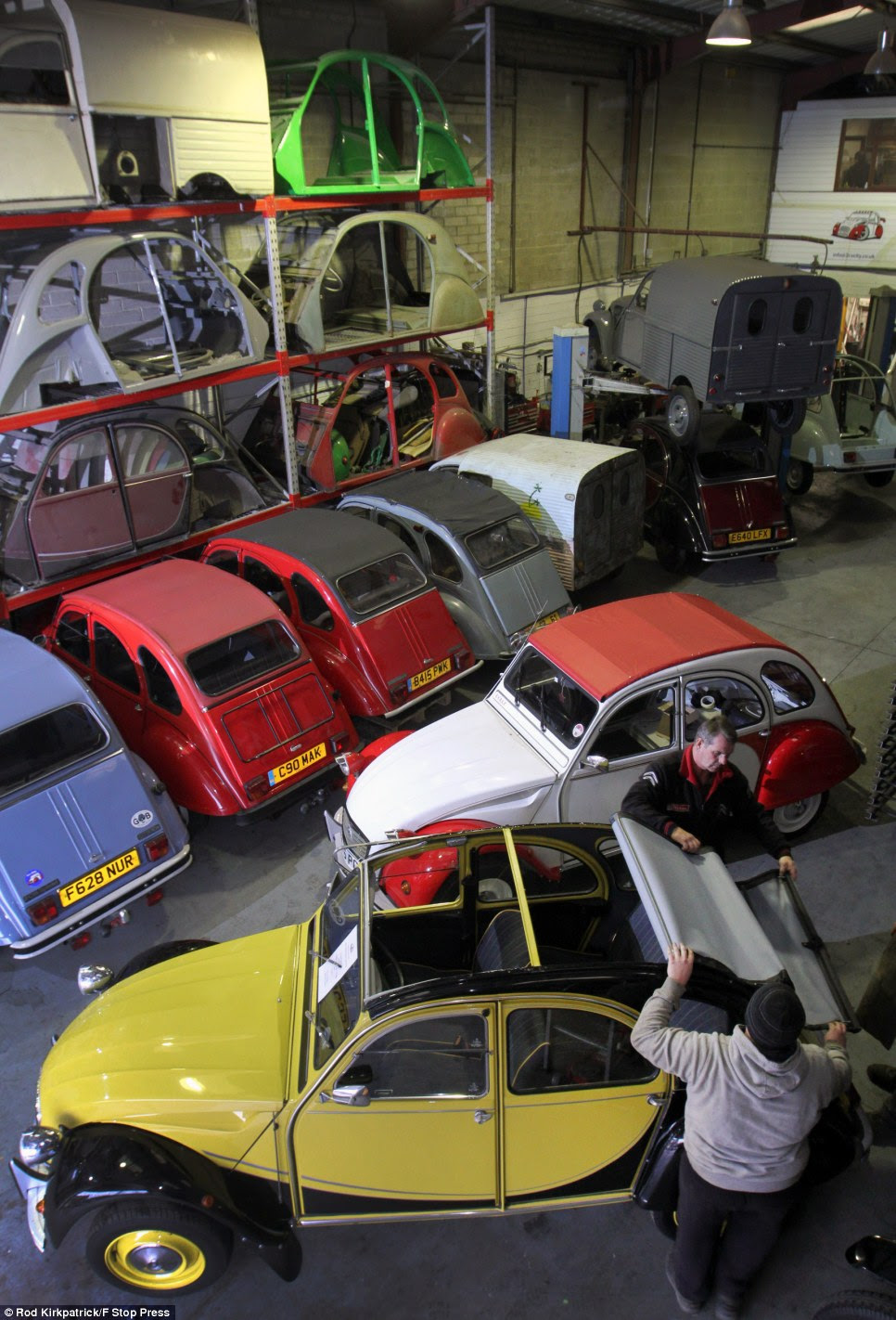 Mr Shields employs six full-time staff and restores a variety of 2CV-based vehicles including vans and vehicles dating back to the 1950s