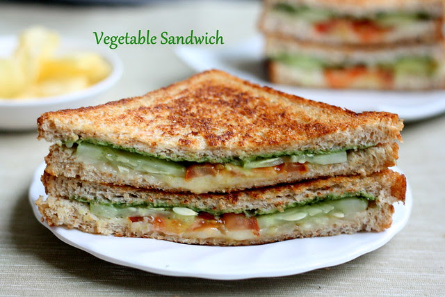 VEGETABLE SANDWICH RECIPE | BREAD SANDWICH RECIPE | Jeyashri's Kitchen