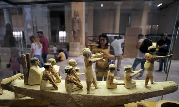 Ancient Egyptian artifacts, that were recently returned from        Italy, are seen on display at the Egyptian Museum in Cairo, Egypt        July 4, 2018. REUTERS/Mohamed Abd El Ghany 