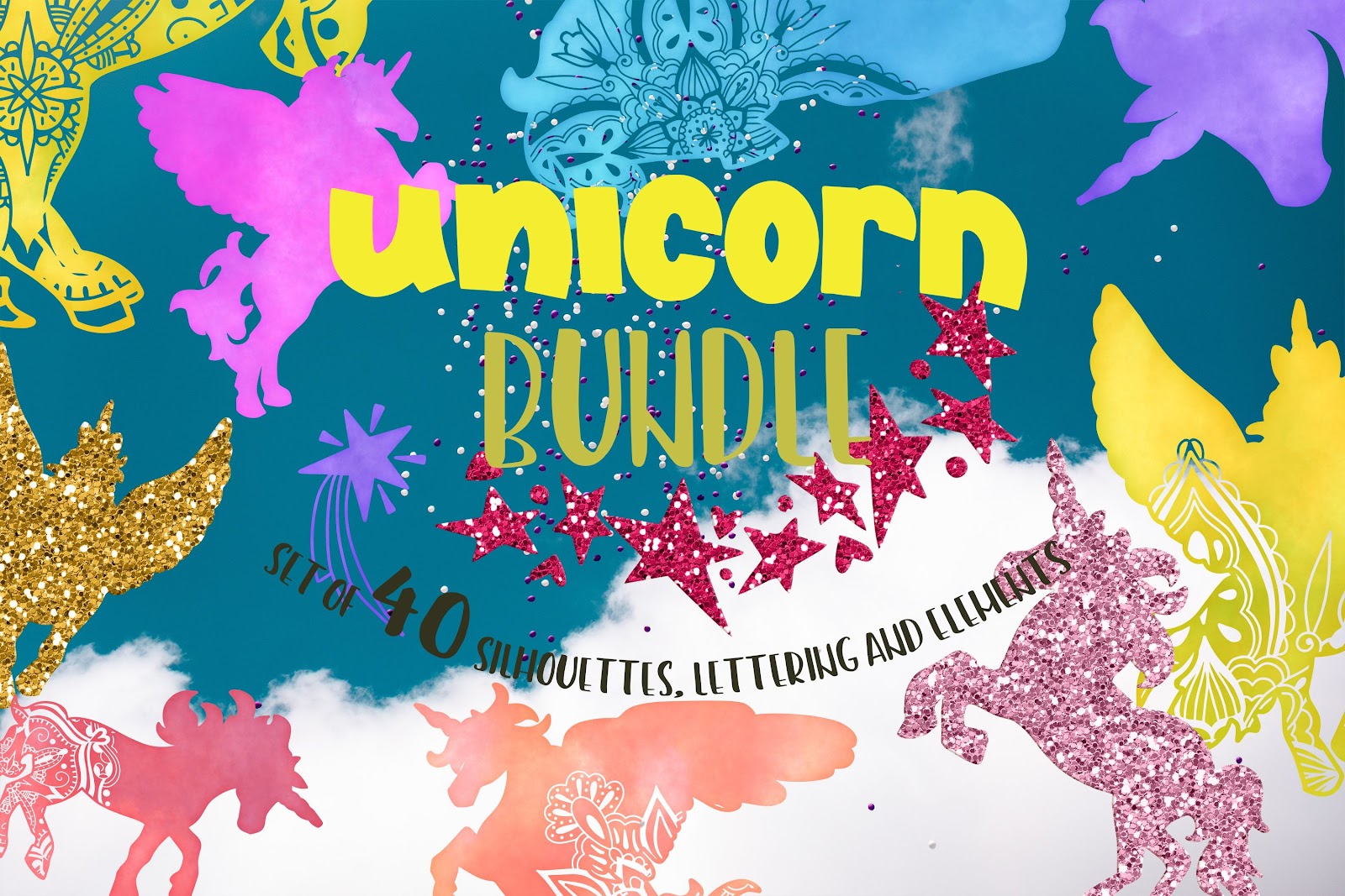Layered Unicorn Mandala Svg For Silhouette - Free Layered ...