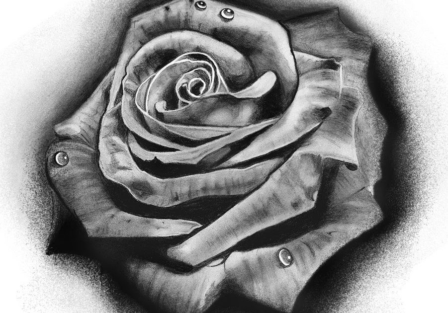 realistic rose tattoo stencil
