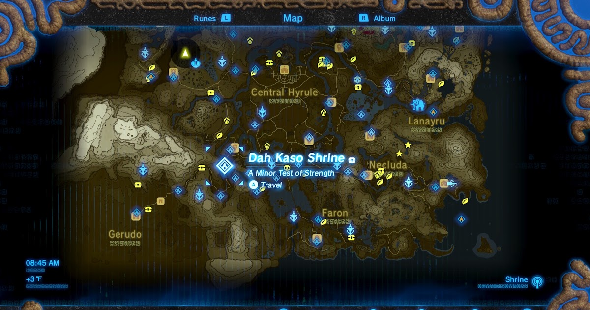 Breath Of The Wild Shrines Map Maping Resources
