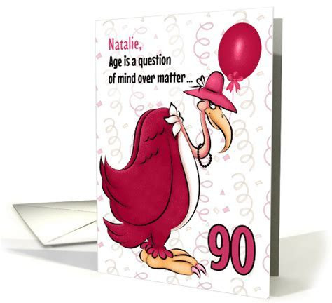Custom 90th Birthday Humorous Pink Buzzard card (1080016) Custom 90th Birthday Humorous Pink Buzzard card (1080016)