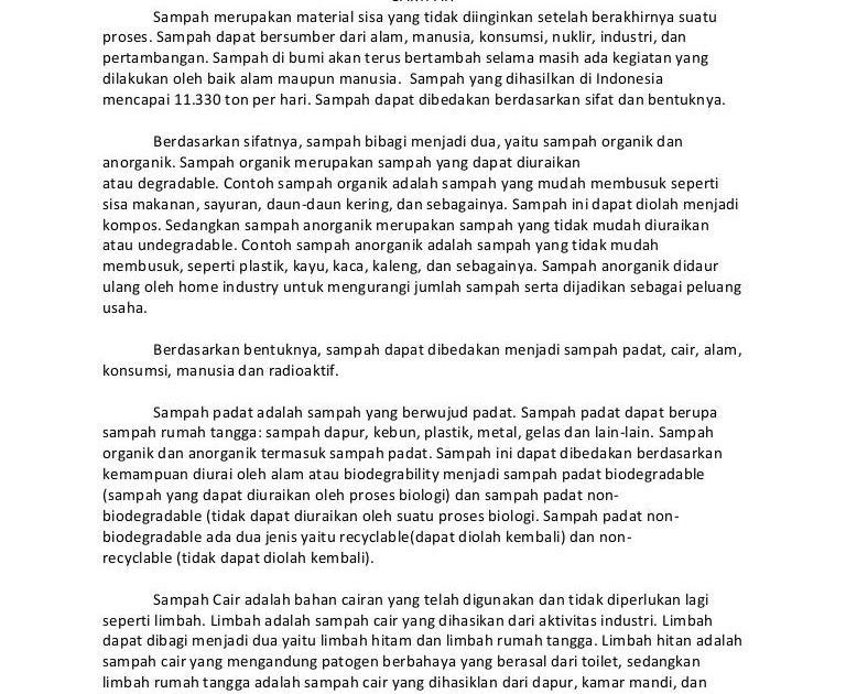 Teks Eksposisi Tentang Kebersihan Lingkungan Sekolah