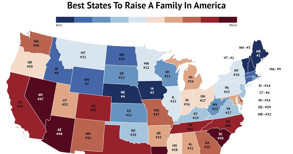 Best States To Live In To Raise A Family Family