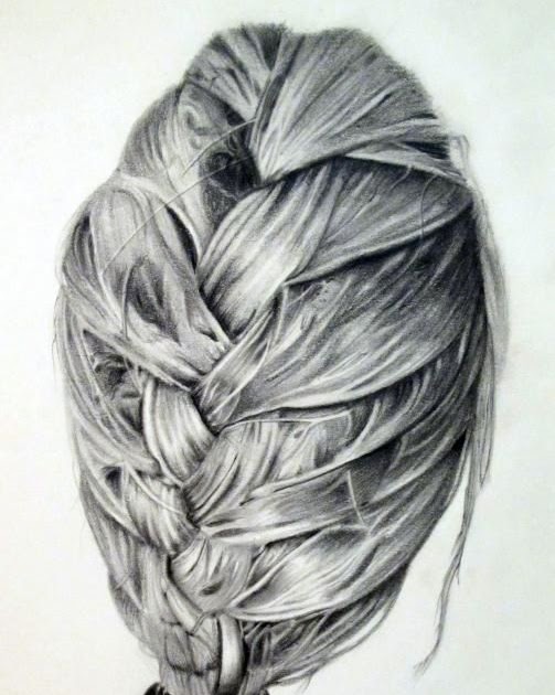 How To Draw Braided Pigtails - Draw easy