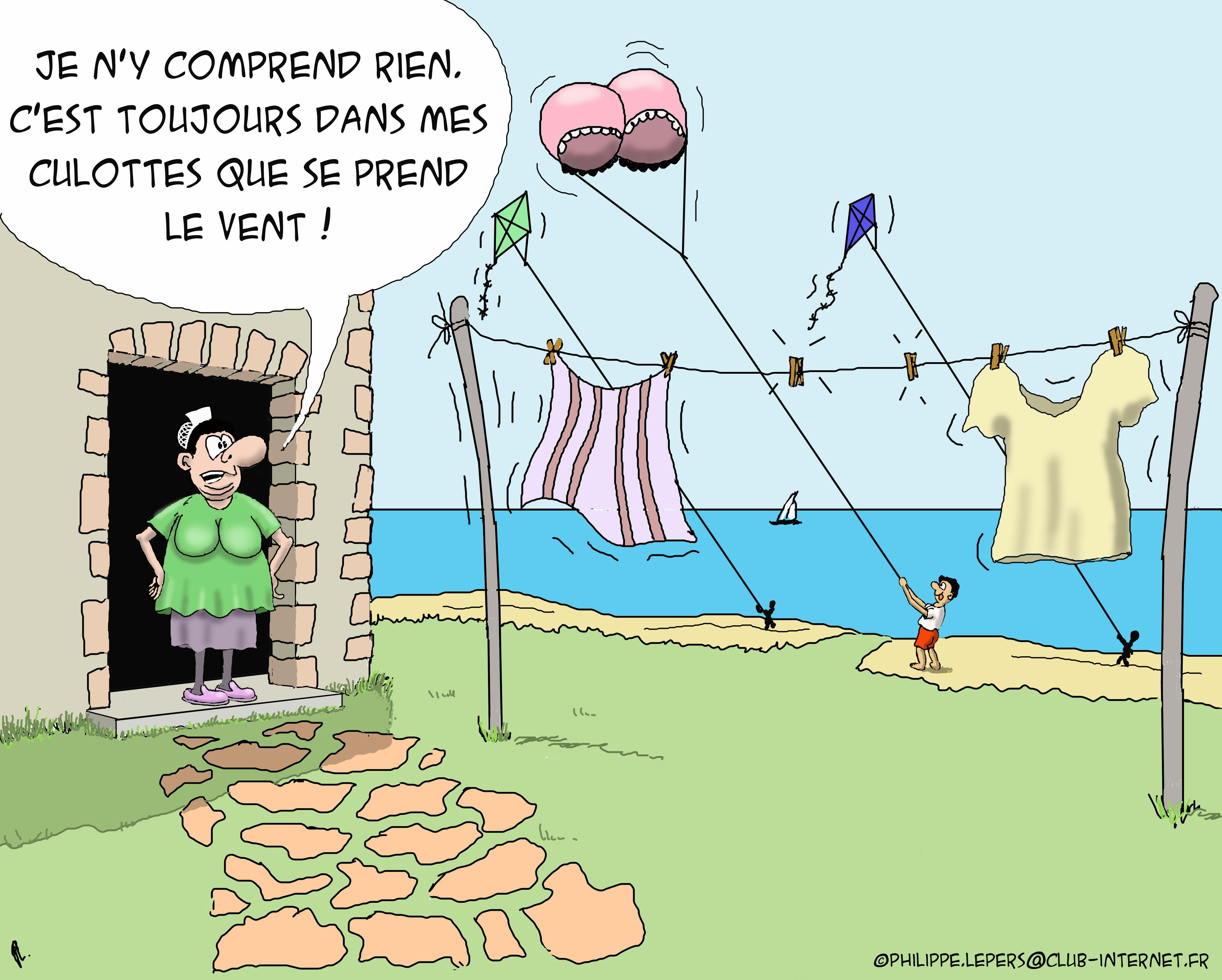 Humour sur le vent