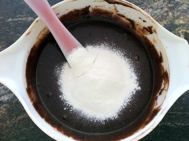 Flour Sifted into Brownie Batter
