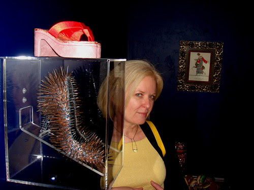 Portrait with a shoe full of nails