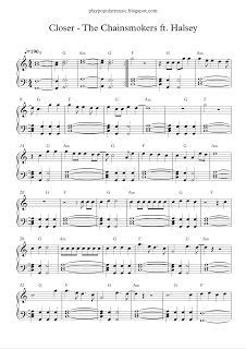 chainsmokers clarinet cello halsey violin partituras spartiti canzoni flauto testi violino sassofono klaviernoten