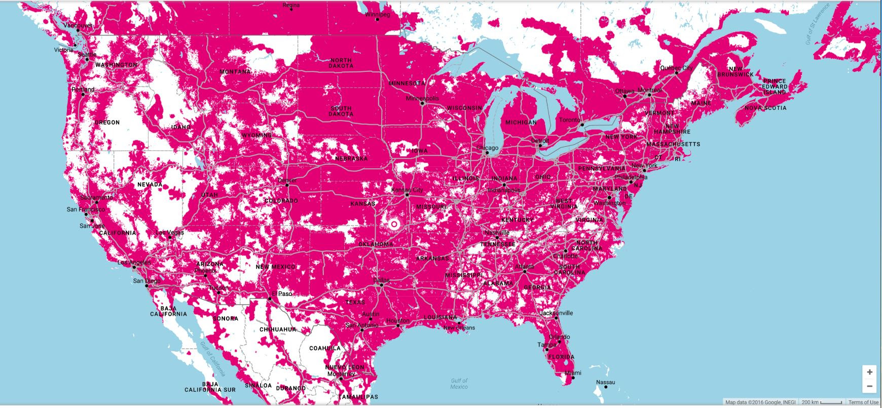 T Mobile Us Coverage Map