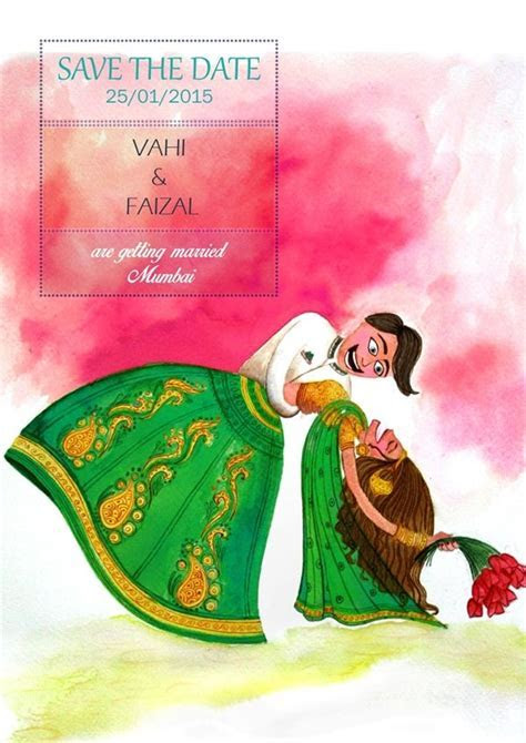 Save the date, wedding invite. Indian bride and groom Save the date, wedding invite. Indian bride and groom
