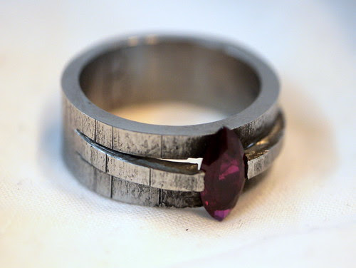 Iron and Ruby Ring