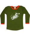 My Roots leuke kaki t-shirt met vliegende marsman