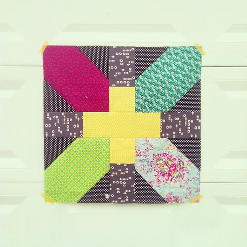 so, lookie what i made. it's a massive 24 1/2" block. i think i have a brilliant plan for it. more to come. :) #xplusalong