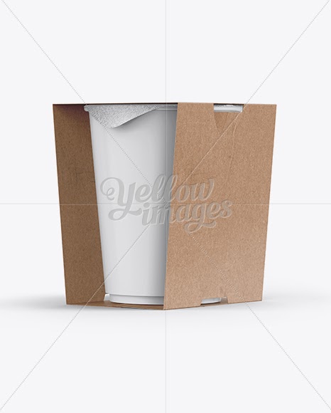 Download Download Soup Cup in Kraft Box Mockup / Front 3/4 View ...