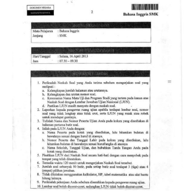 ➤ Download contoh soal un bahasa inggris smk beserta kunci jawaban pdf pictures