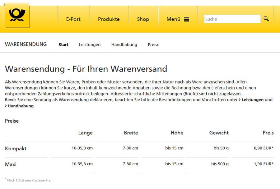 Business wissen, management, security Warensendung nach osterreich porto