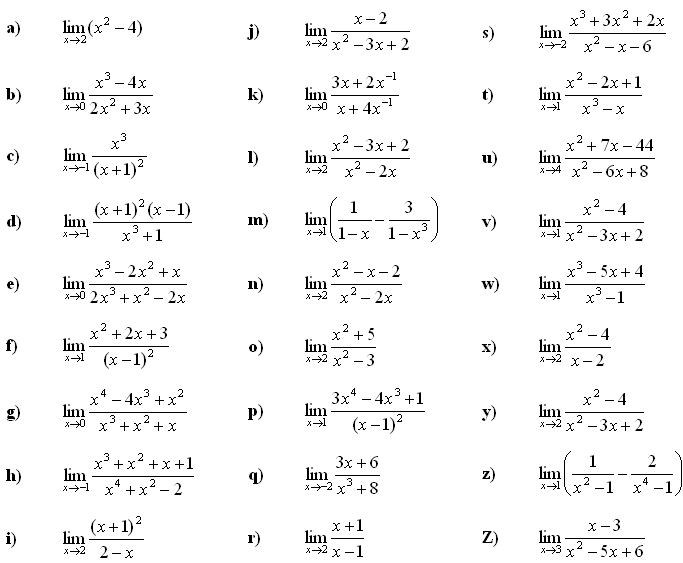 Calculus Limits Worksheet With Answers - Worksheet List