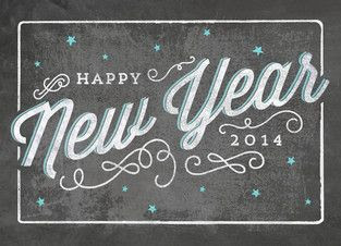 Happy New Year Chalkboard Art