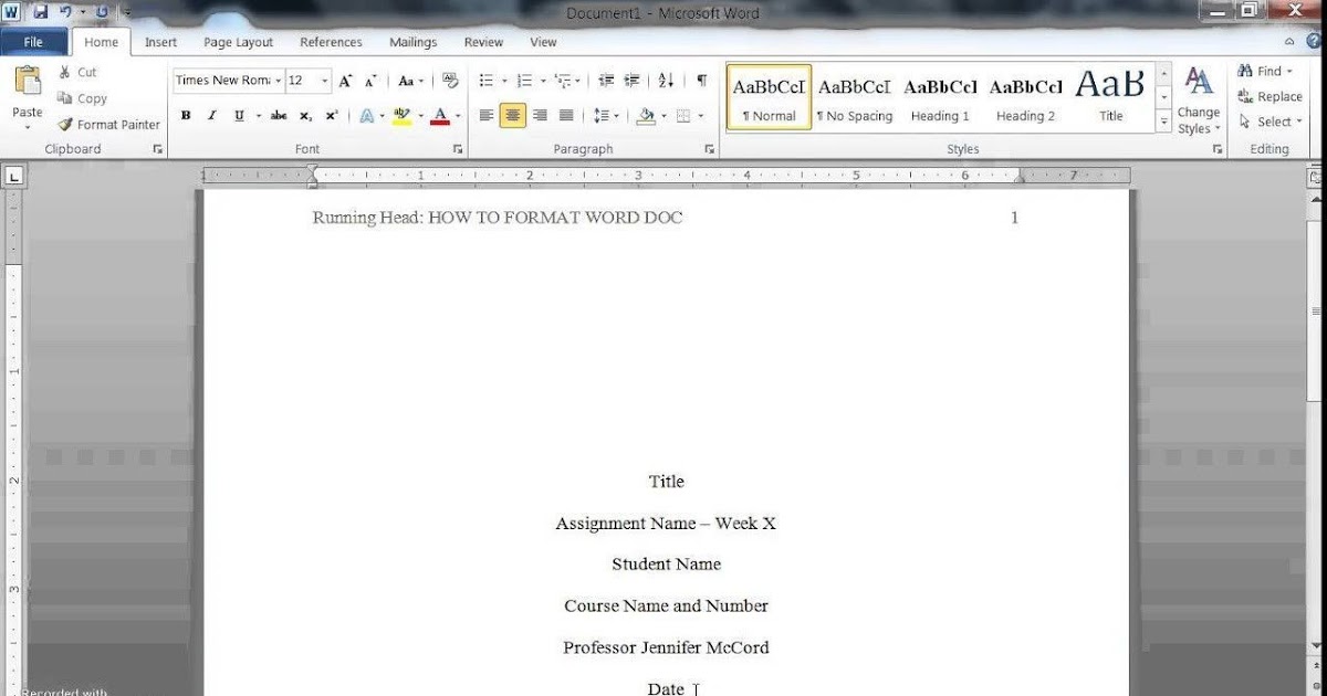 Apa College Paper Format FREE 6+ Sample APA Format Title