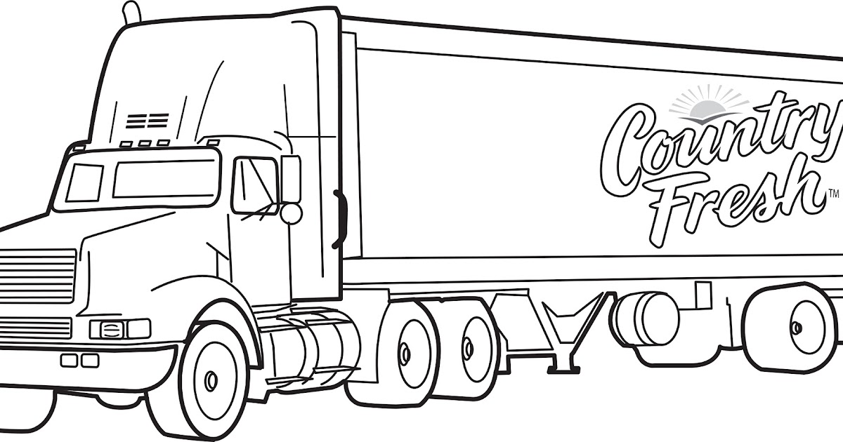 Car Coloring Pages: Pictures of Big Trucks for Kids Activity Shelter