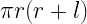 \pi r (r+l) \pi r (r+l)