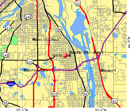 St Paul Mn Zip Code Map | World Map