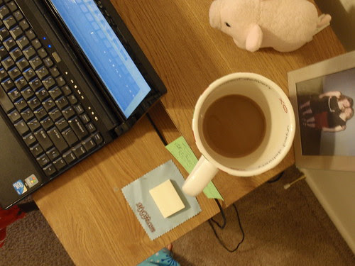 Computer and Coffee Cup