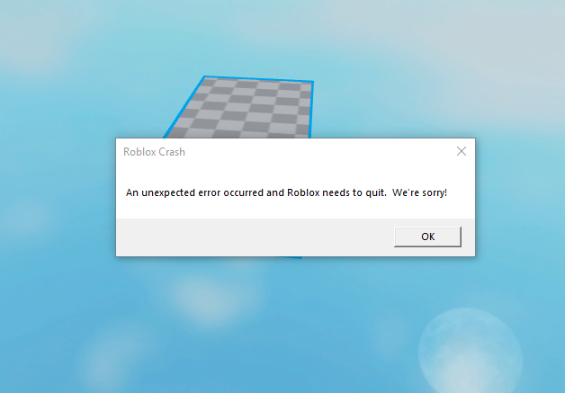 occurred quit sorry robloxdev apology