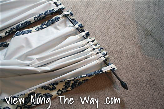 DIY back-tab curtain drapery panels DIY back-tab curtain drapery panels