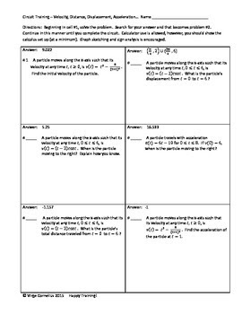 Displacement Velocity And Acceleration Worksheet Answers - Search Cyber