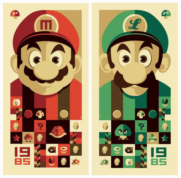 Creative Super Mario Brothers Illustrations