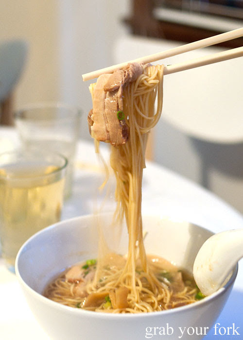 ichiran ramen in tonktosu soup at a stomachs eleven japanese dinner