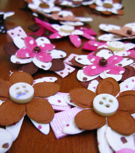 mulberry flower hair clips